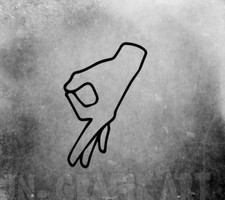 Aufkleber Hand reingeguckt