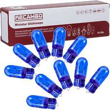 10 x T10 Lampe 12V blau 5 Watt