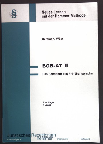 Bgb das scheitern - bgb-at, ii: