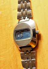 Vintage Jump Hour Uhr - Schweizer Uhr der  Marke BASIS - funktioniert!