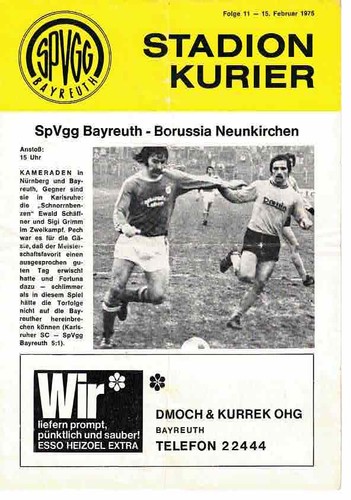 Fussball programmheft 74 75 - ,