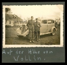Höhe Wollin 1941 - GAZ-M1 Auto KFZ und Wehrmacht - Russland - WK2 Foto 9x9cm