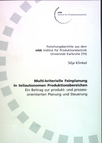 Multi kriterielle feinplanung - multi-kriterielle,