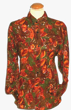 Jacquard Seiden Hemd Größe M