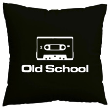 Kissenbezug Old School Kassette Tape Cassette Retro Kult Rar Schwarz 3049