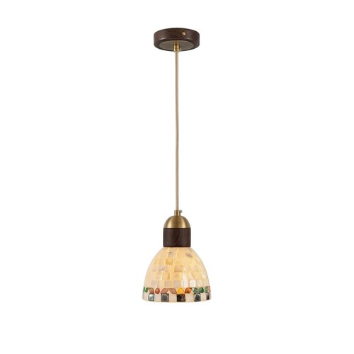 Pendellampe mit muscheldekor - mit,
