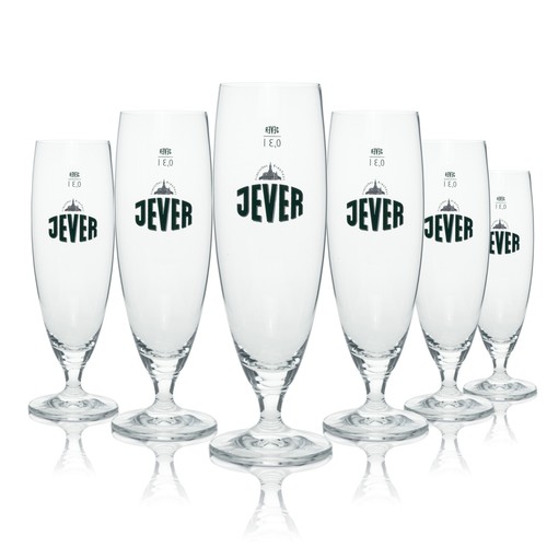 Jever bier glas - 6x,