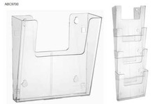 Wandsystem Quer/Hochformat DIN A4 Aufsteller Prospektständer Wandprospekthalter