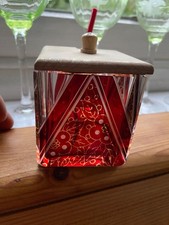 antikes edles Marmeladenglas böhmisches Glas Kristall