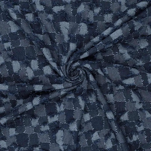 Jeansstoff blue rupture - jeansstoff,
