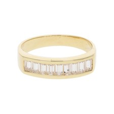 Ring 750/000 (18 Karat) Gelbgold mit Zirkonia, getragen 25323171 Größe 55