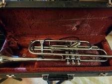 ES Ventilfanfare Kühnl & Hoyer silber mit Koffer und Mundstück 3A Spezial für...