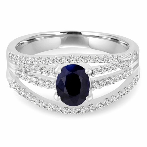 Karat blauer saphir und - 2,82,