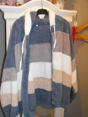 Damenjacke grau blau - xl, grau,blau