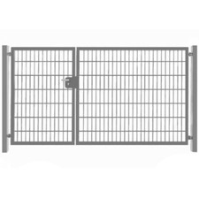 Doppelflügeltor Einfahrtstor asymmetrisch Gartentor Matten-Tor Hoftor verzinkt