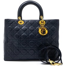 LADY DIOR GM CHRISTIAN DIOR HAND BAG TASCHE CANNAGE LAMMLEDER LAMBSKIN +STRAP A