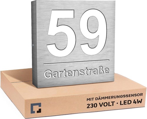Hausnummer beleuchtet - hausnummer,