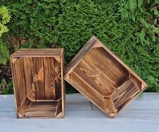 1 Holzkiste, brennende