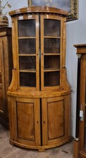Antike Vitrine Schrank Eckschrank  Kirschbaum Biedermeier
