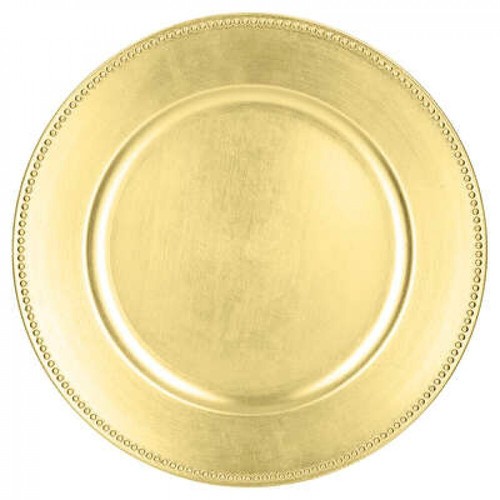 Deko-Teller/gold/gepunktete