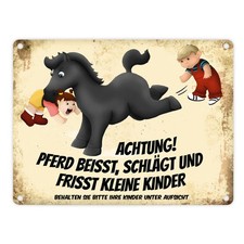 Warnschild Pferd Achtung Pferd