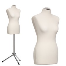 Schneiderpuppe Schneiderbüste weiblich, Überzug creme