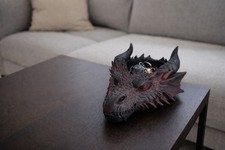 Handbemalte Drachenkopf-Schale