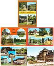 5 DDR Ansichtskarten /