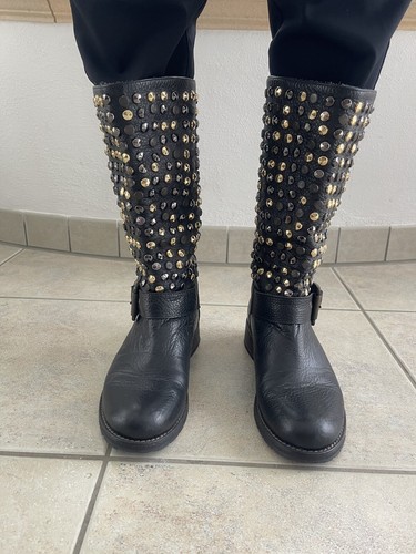 Stiefel nieten biker boots - stiefel,