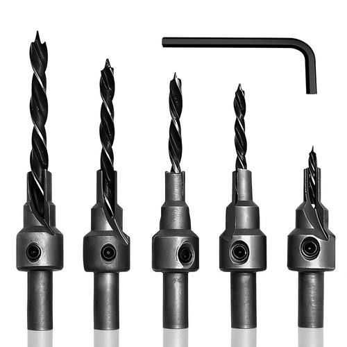 Teiliges senkbohrer set - 5-teiliges, senkbohrer-set