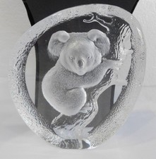 Glasblock Skulptur Koala Bär