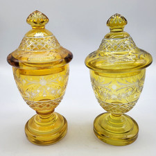 Vintage Paar böhmische Glas