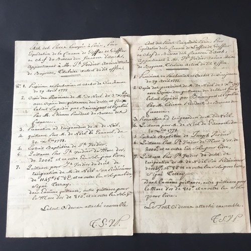 Handschrift xviiiè notariat - handschrift,