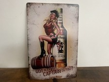 Blechschild Whisky CAPTAIN MORGEN Whisky 20x30cm Haus Bar Deko Vintage Retro BAR