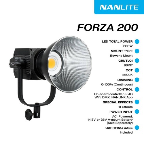 Nanlite forza 200 led spot - forza,