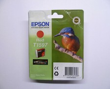 Original Epson T1597 red rot Eisvogel Stylus Photo Foto R2000 ---- OVP 06/2018