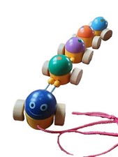 Raupe zum Nachziehen, Holz, Tchibo, Nachziehtier, Holzspielzeug Baby