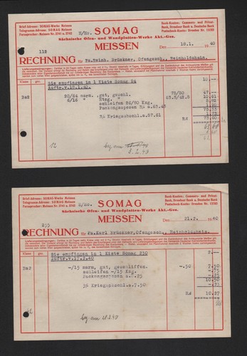 Meissen rechnung 1940 - 2,