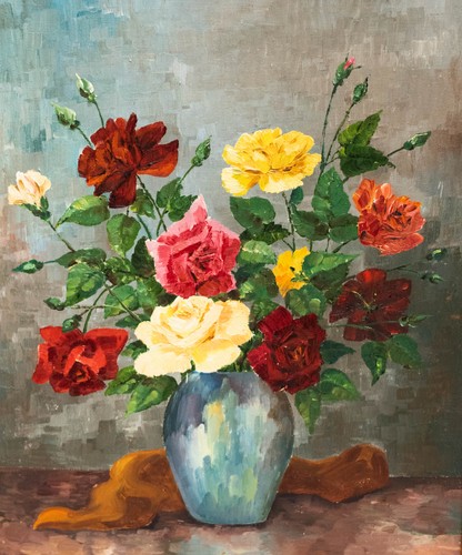 Blumen stillleben bunte rosen - stillleben,