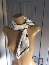 Vintage The Stock Exchange Seidentuch 26” L x 26” mit marineblauem Logo