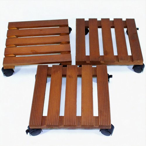 Pflanzenroller holz 29x29cm - 3x,