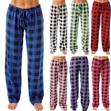 Damen pyjama hose kariert - damen,