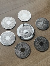 Versilberte untersetzer 6er - untersetzer,