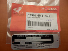 orig. HONDA Ersatz Teil 87501-MY5-405 Plate Registered Typenschild Italia Z072