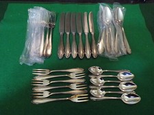 WMF Modell 2200 Tafelbesteck 6 Personen 30 Teile Messer 23 cm Silber 90er TOP