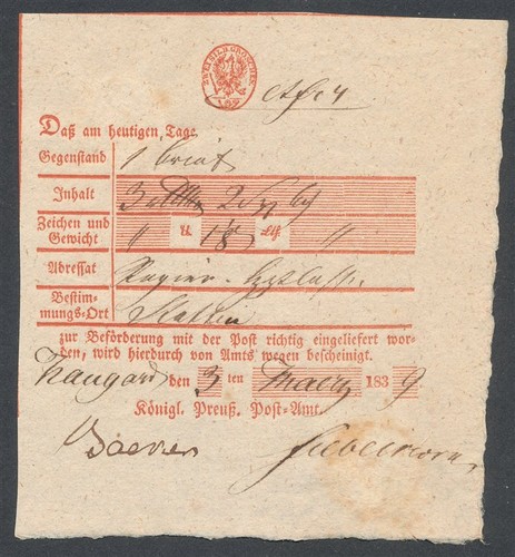 407874 preußen postschein - preußen,