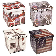 Hocker Deckel Stauraum Box