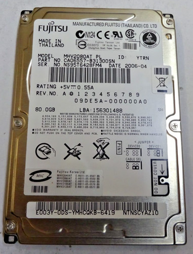 Fujitsu mhv2080at - fujitsu, 80
