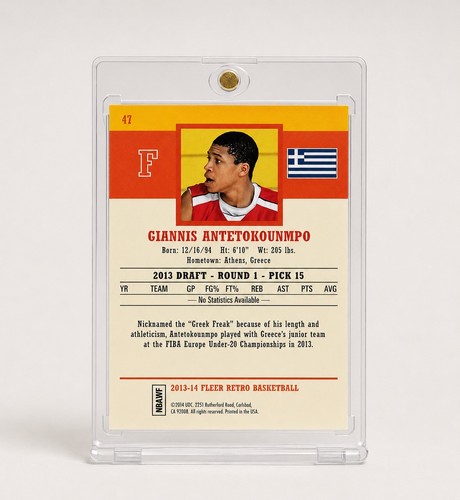 2013 fleer basketball giannis - basketball,