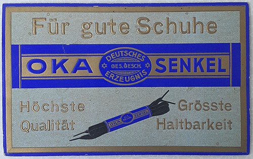 Oka senkel pappschild 20er - oka,